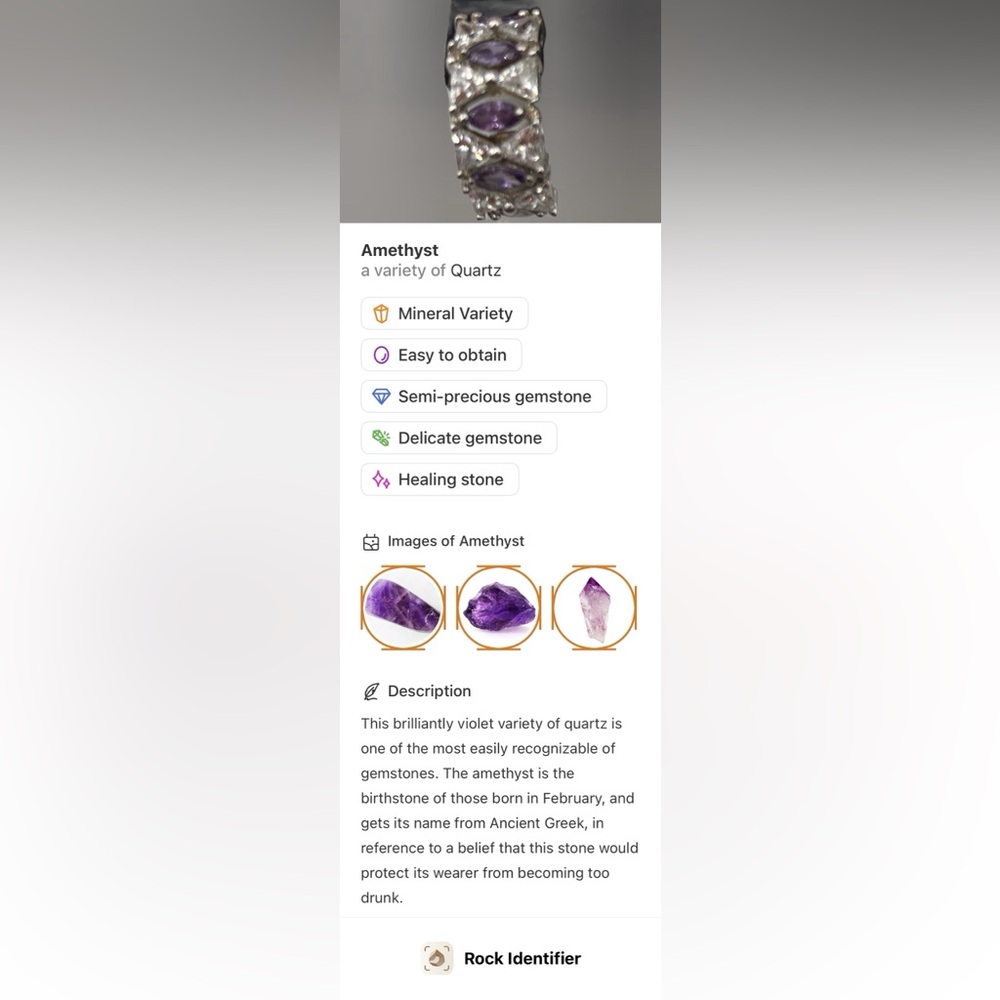 Diamond Silver Amethyst Huggie 
Hoop Earrings - Picture 9 of 9